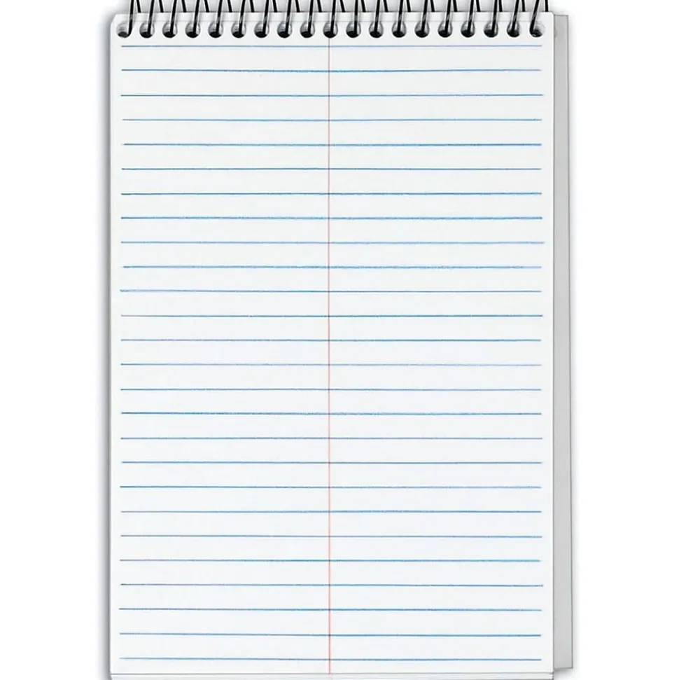 TOPS Docket Gold Steno Pad, 6" x 9", Gregg Ruled, White, 100 Sheets/Pad (99708)