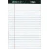 TOPS Docket Notepad, 5" x 8", Narrow Ruled, White, 50 Sheets/Pad, 6 Pads/Pack (TOP63366)