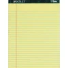 TOPS Docket Notepad, 8.5" x 11.75", Wide Ruled, Canary, 50 Sheets/Pad, 6 Pads/Pack (TOP63406)