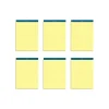 TOPS Docket Notepads, 8.5" x 11.75", Narrow Ruled, Canary, 100 Sheets/Pad, 6 Pads/Pack (TOP 63376)