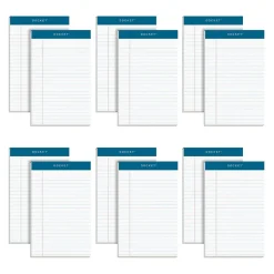 TOPS Docket Notepads, 5" x 8", Narrow Ruled, White, 50 Sheets/Pad, 12 Pads/Pack (TOP 63360)