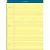 TOPS Double Docket Writing Tablet, 8-1/2" x 11-3/4", College Ruled, Canary, 100 Sheets/Pad (63383)