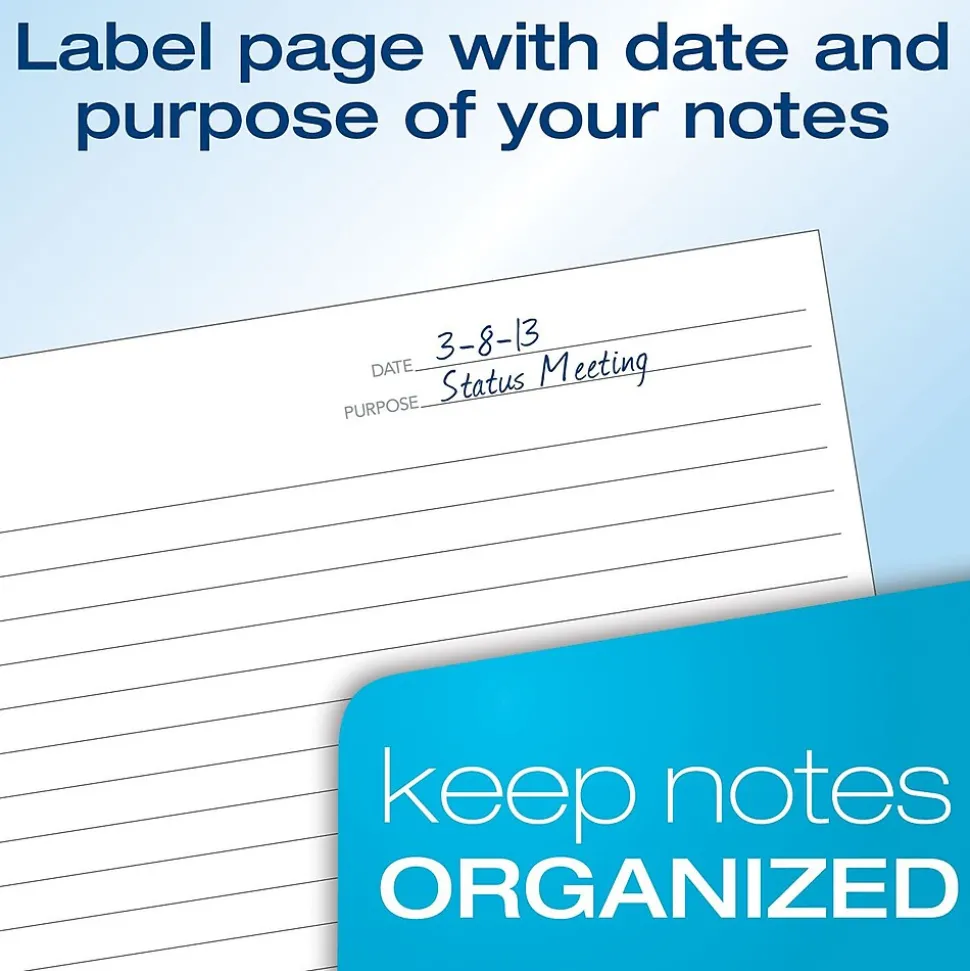 Tops® FocusNotes® Notepad, 5" x 8", White, 50 Sheets/Pad (77153)