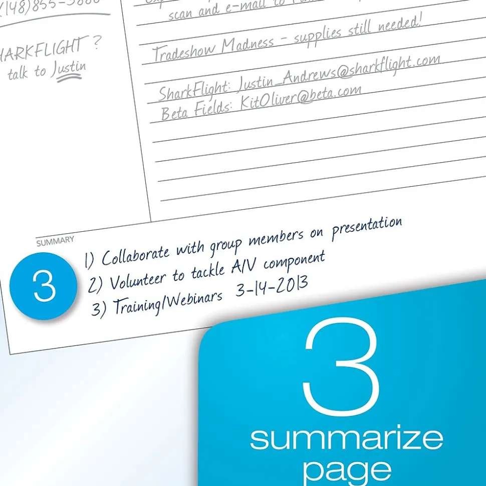 Tops® FocusNotes® Notepad, 5" x 8", White, 50 Sheets/Pad (77153)