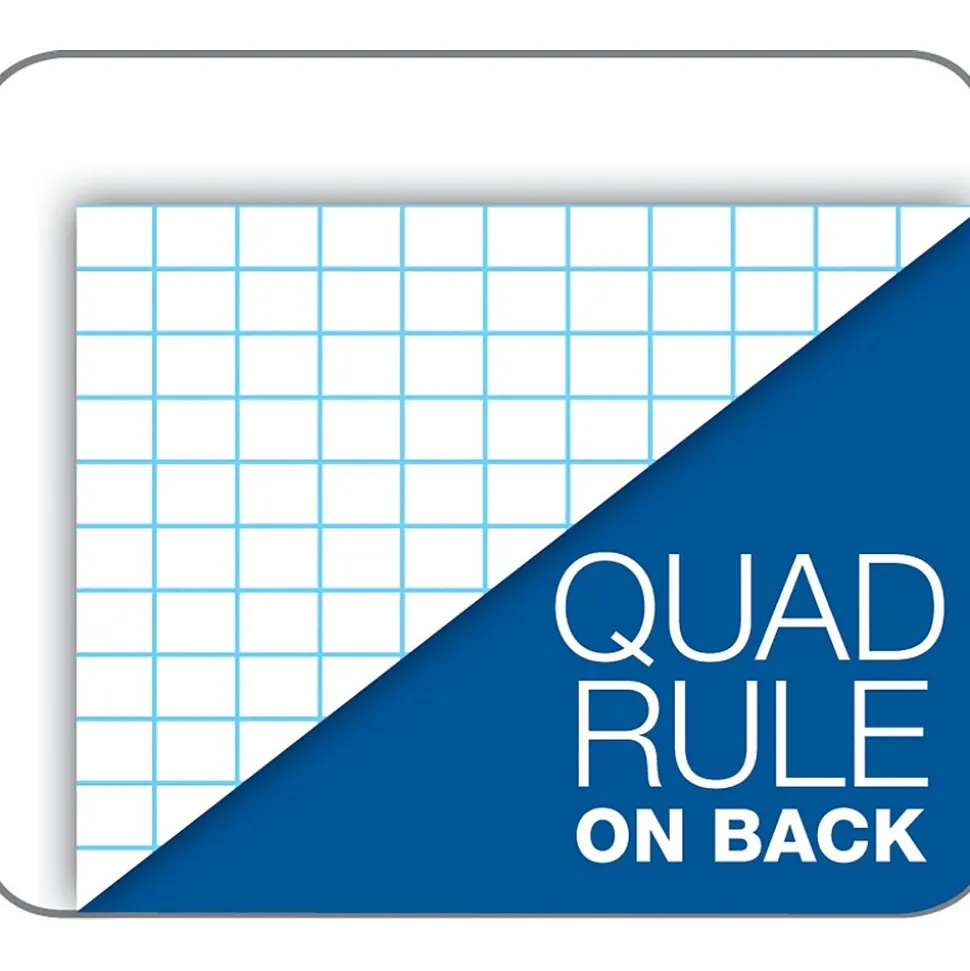 TOPS Graph Pad, 8.5" x 11", Quad Ruled, White, 50 Sheets/Pad (33051)