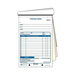 TOPS 3-Part Carbonless Purchase Requisitions, 5.56"W x 7.94"L, 50 Sets/Book (46141)