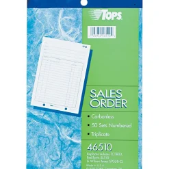 TOPS 3-Part Carbonless Sales Orders, 5-1/2" x 7-7/8", (46510)