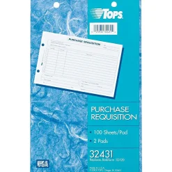 TOPS 1-Part Purchase Requisitions, 8.5" x 5.5", 100 Sets/Book (32431)