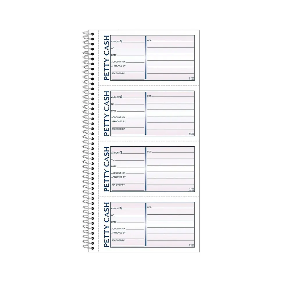 TOPS Petty Cash Receipt Book, 2.75"L x 5"W, 200/Pack (TOP4109)
