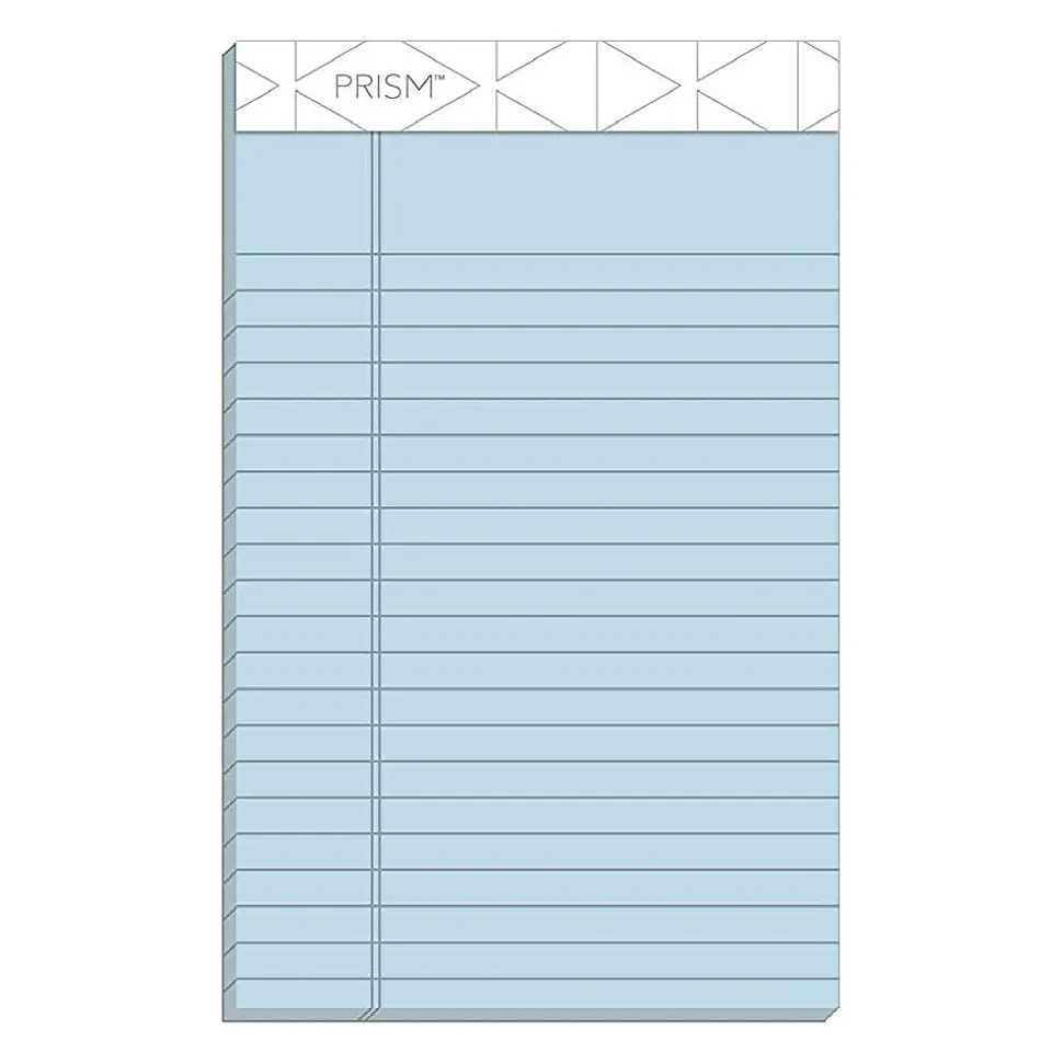 TOPS Prism Notepad, 5" x 8", Narrow Ruled, Assorted, 50 Sheets/Pad, 6 Pads/Pack (TOP63016)