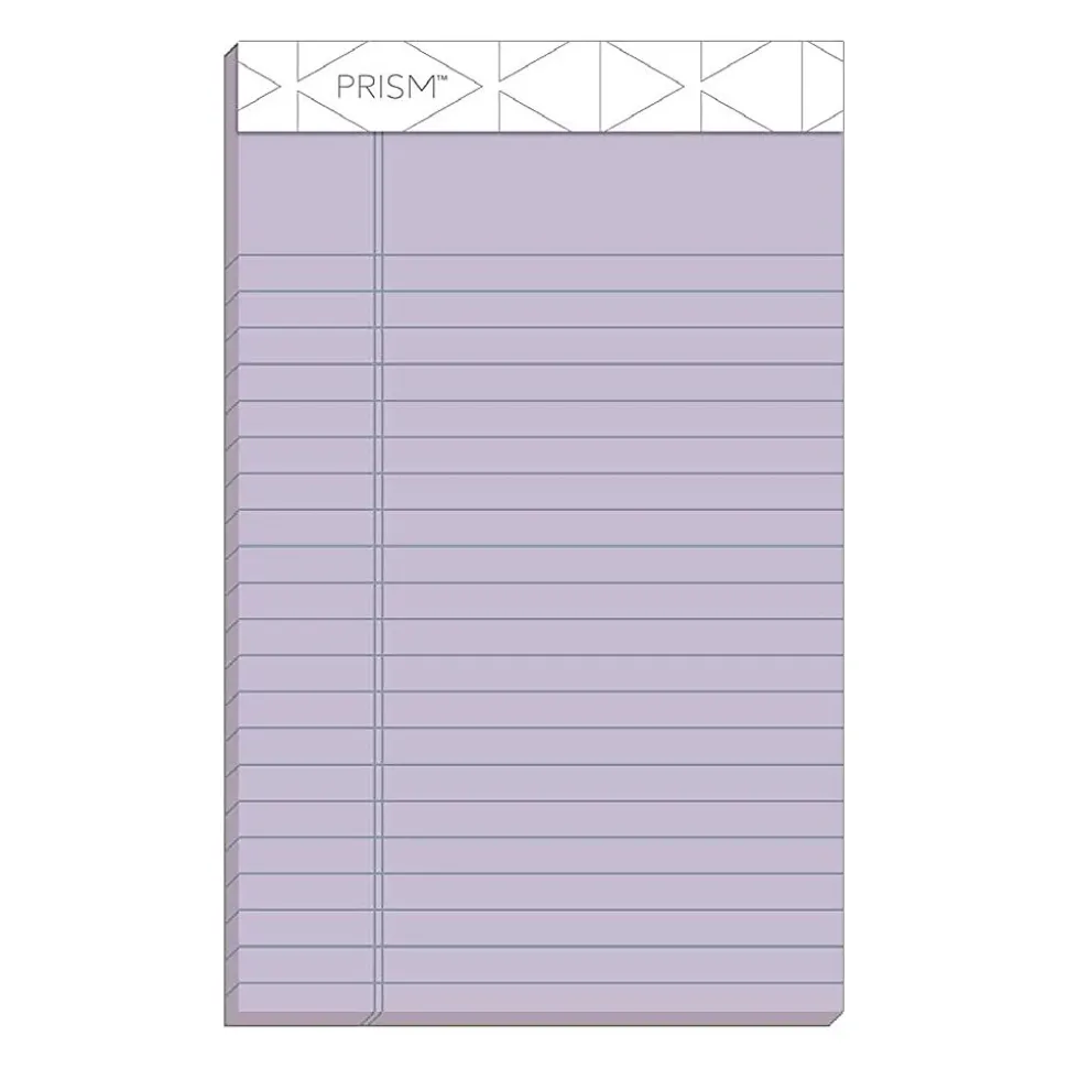 TOPS Prism Notepad, 5" x 8", Narrow Ruled, Assorted, 50 Sheets/Pad, 6 Pads/Pack (TOP63016)