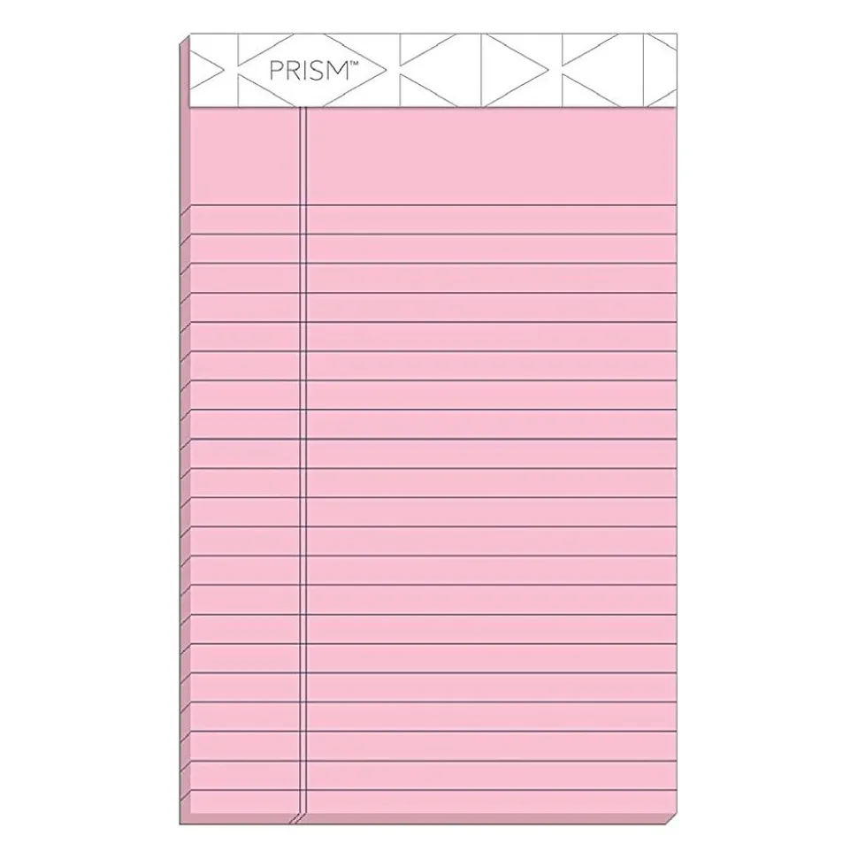TOPS Prism Notepad, 5" x 8", Narrow Ruled, Assorted, 50 Sheets/Pad, 6 Pads/Pack (TOP63016)