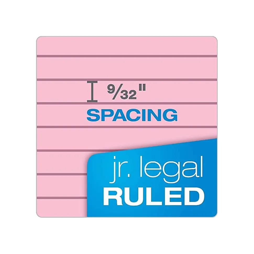 TOPS Prism Notepad, 5" x 8", Narrow Ruled, Assorted, 50 Sheets/Pad, 6 Pads/Pack (TOP63016)