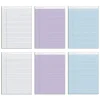 TOPS Prism Notepad, 8.5" x 11.75", Wide Ruled, Assorted, 50 Sheets/Pad, 6 Pads/Pack (TOP63116)