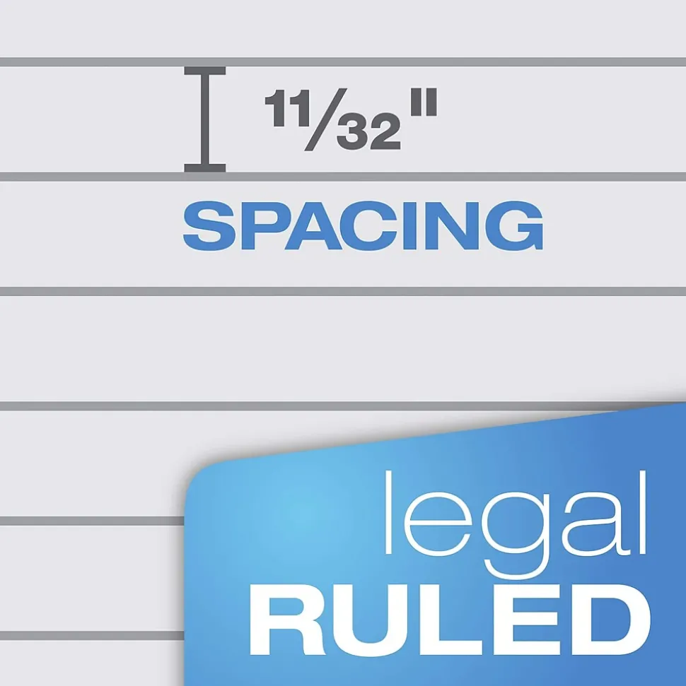 TOPS Prism Notepad, 8.5" x 11.75", Wide Ruled, Assorted, 50 Sheets/Pad, 6 Pads/Pack (TOP63116)