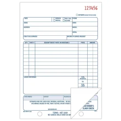 TOPS™ Repair Order Book, 2-Part, 50 Sheets/Book (D5084)