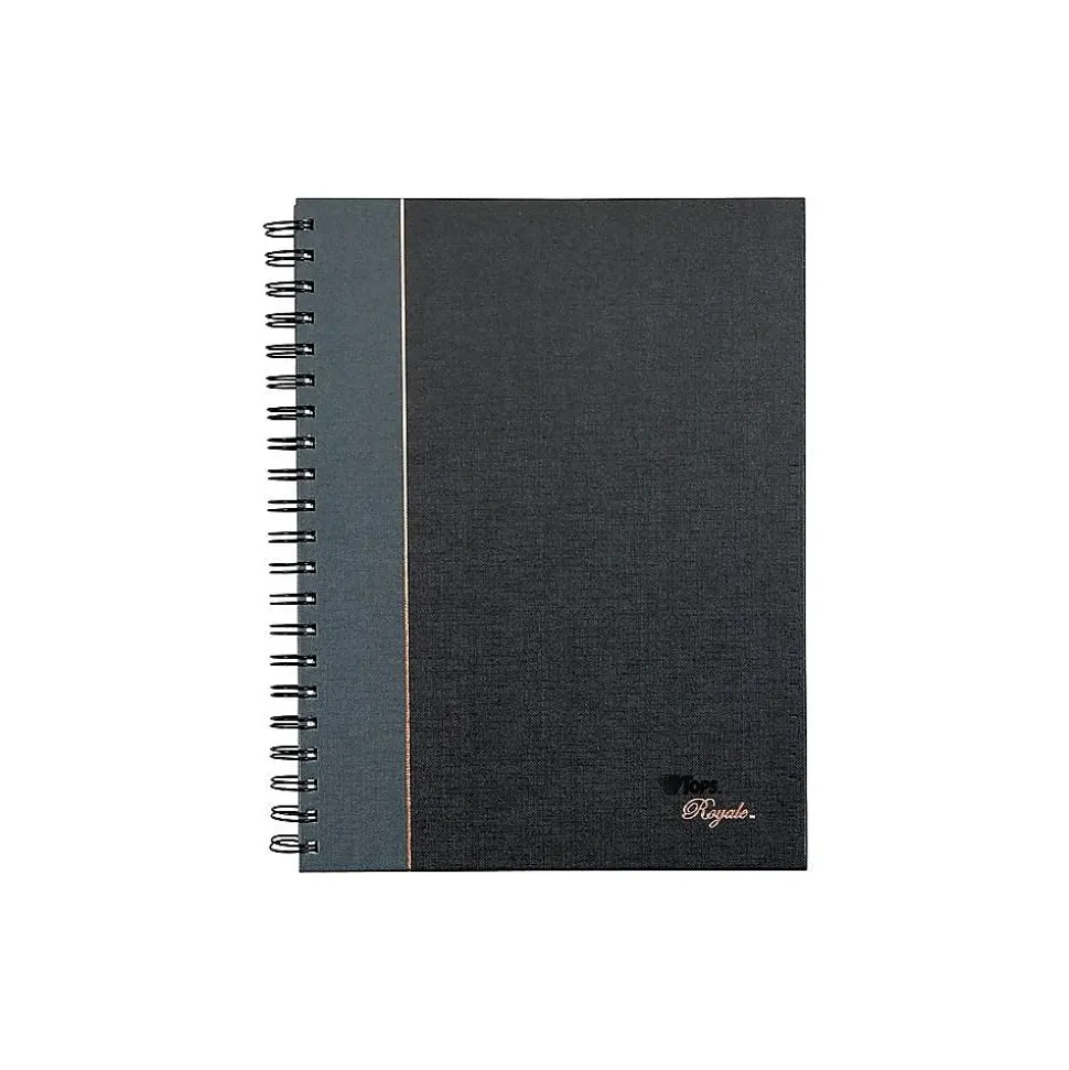 TOPS Royale Professional Notebooks, 8" x 10.5", College Ruled, 96 Sheets, Gray/Silver (25331)