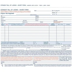 Tops® Snap-Off® Bill Of Lading, Short Forms, 4 Part, 8-1/2" x 7"