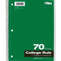 TOPS 1-Subject Notebook, 8