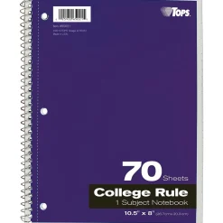 TOPS 1-Subject Notebook, 8