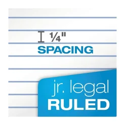 TOPS® The Legal Pad™ Plus, White, Jr Legal Ruled, 5
