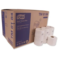 Tork Advanced Bath Tissue, Septic Safe, 2-Ply, White, 550 Sheets/Roll, 80 Rolls/Carton (TRKTM6184)