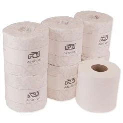 Tork Advanced Bath Tissue, Septic Safe, 2-Ply, White, 550 Sheets/Roll, 80 Rolls/Carton (TRKTM6184)