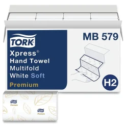 Tork Premium Soft Xpress 3-Panel Multifold Hand Towels, 9.13" x 9.5", 135/Packs, 16 Packs/Carton (TRKMB579)