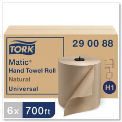 Tork Universal Matic Hardwound Paper Towels, 1-ply, 6 Rolls/Carton (TRK290088)