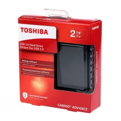 Toshiba Canvio Advance HDTC920XK3AA 2TB USB 3.0 Portable External Hard Drive, Black