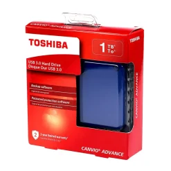 Toshiba Canvio Advance HDTC910XL3AA 1TB USB 3.0 Portable External Hard Drive, Blue