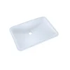 Toto Large Rectangular Undermount Bathroom Sink with CeFiONtect™, Cotton White (LT540G#01)