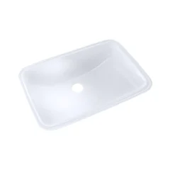 Toto Rectangular Undermount Bathroom Sink with CeFiONtect™, Cotton White (LT542G#01)