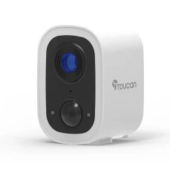 Toucan S4 Wireless Outdoor Smart Battery Operated Security Camera, Night Vision, White (TWC400S)