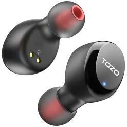 TOZO T6S Wireless Earbuds, Bluetooth, Black (TOZOT6SBLK)
