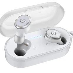TOZO T10S Wireless Earbuds, Bluetooth, White (TOZOT10SWHT)
