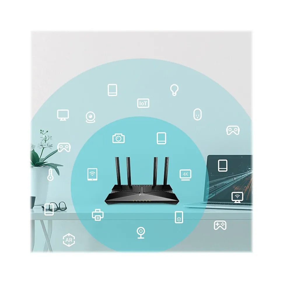 TP-LINK Archer AX1500 Dual Band MU-MIMO Gaming Router, Black (ARCHER AX1500)