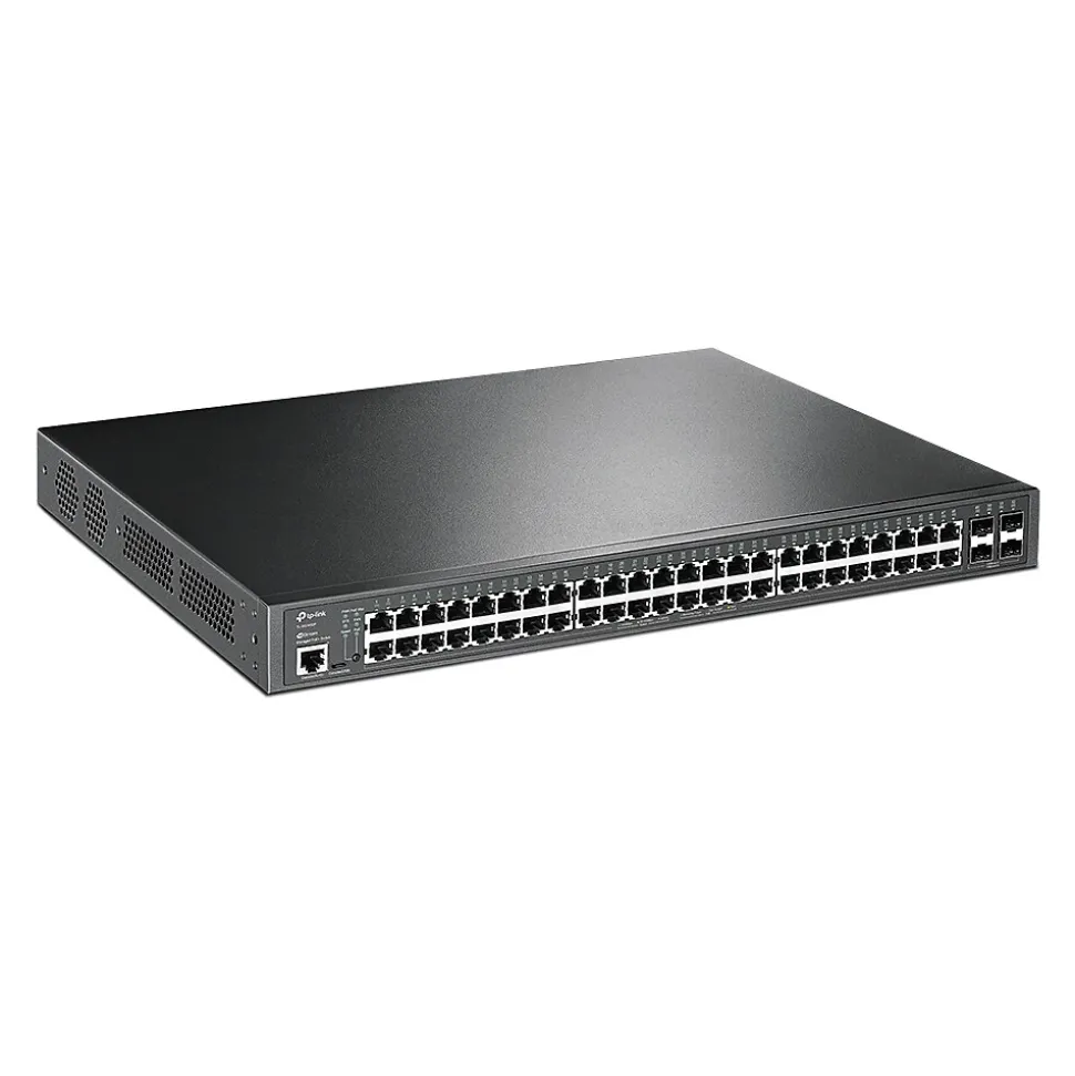 TP-LINK JetStream 48-Port Gigabit Ethernet PoE+ Managed Switch, Black (TL-SG3452P)