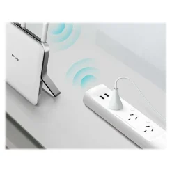 TP-LINK Kasa Smart 3-Outlet 2-USB Port Surge Protector, White (KP303)