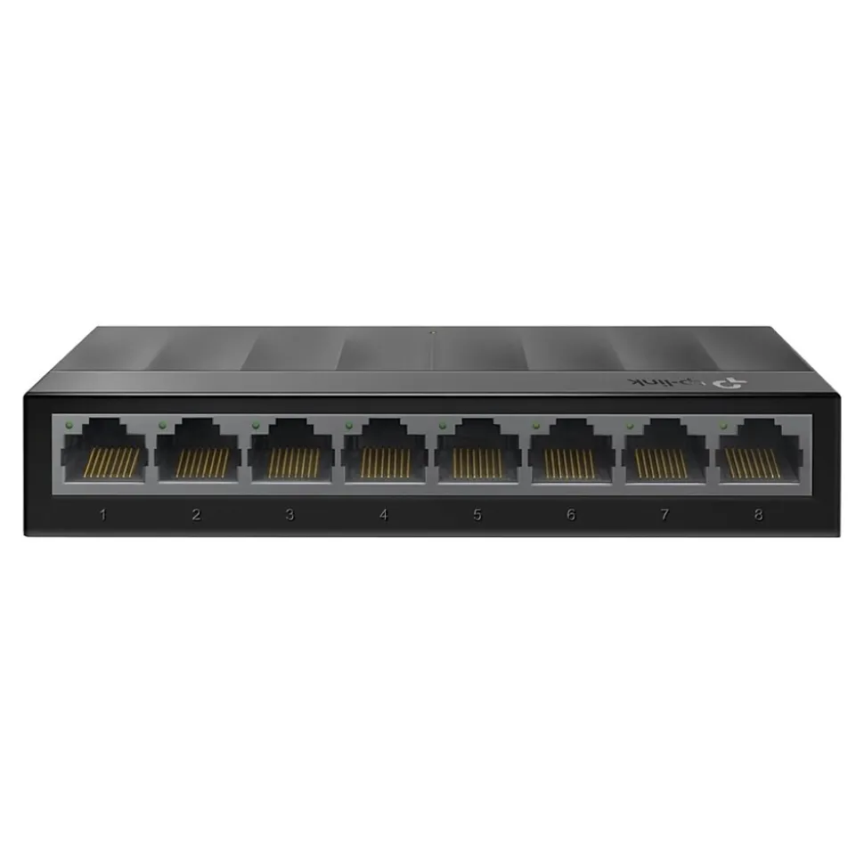 TP-Link LS1008G Litewave 8 Port Layer 2 Gigabit Ethernet Switch Unmanaged, Black