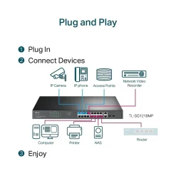 TP-LINK 18-Port Gigabit Ethernet PoE Unmanaged Switch, Black (TL-SG1218MP)