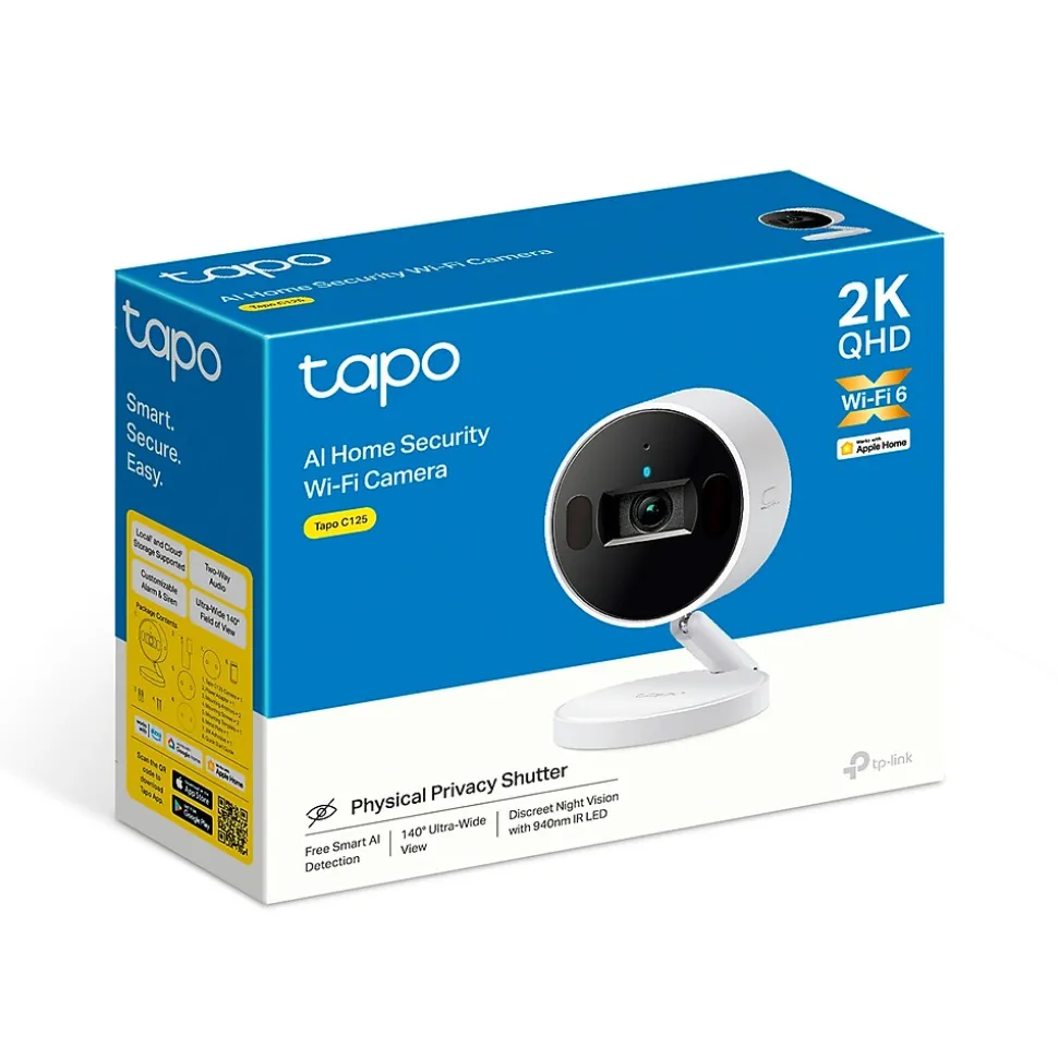 TP-Link Tapo Smart 2K QHD AI Home Security Wi-Fi Camera (TAPO C125)