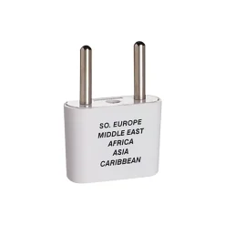 Travel Smart Adapter Plug for Europe, Middle East, Parts of Africa, Asia, and Caribbean, White (NW3XR)