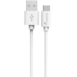 Travelocity Charge and Sync Braided USB-A to USB-C Cable, 4 ft., Multicolor (TVPD-BC4C)