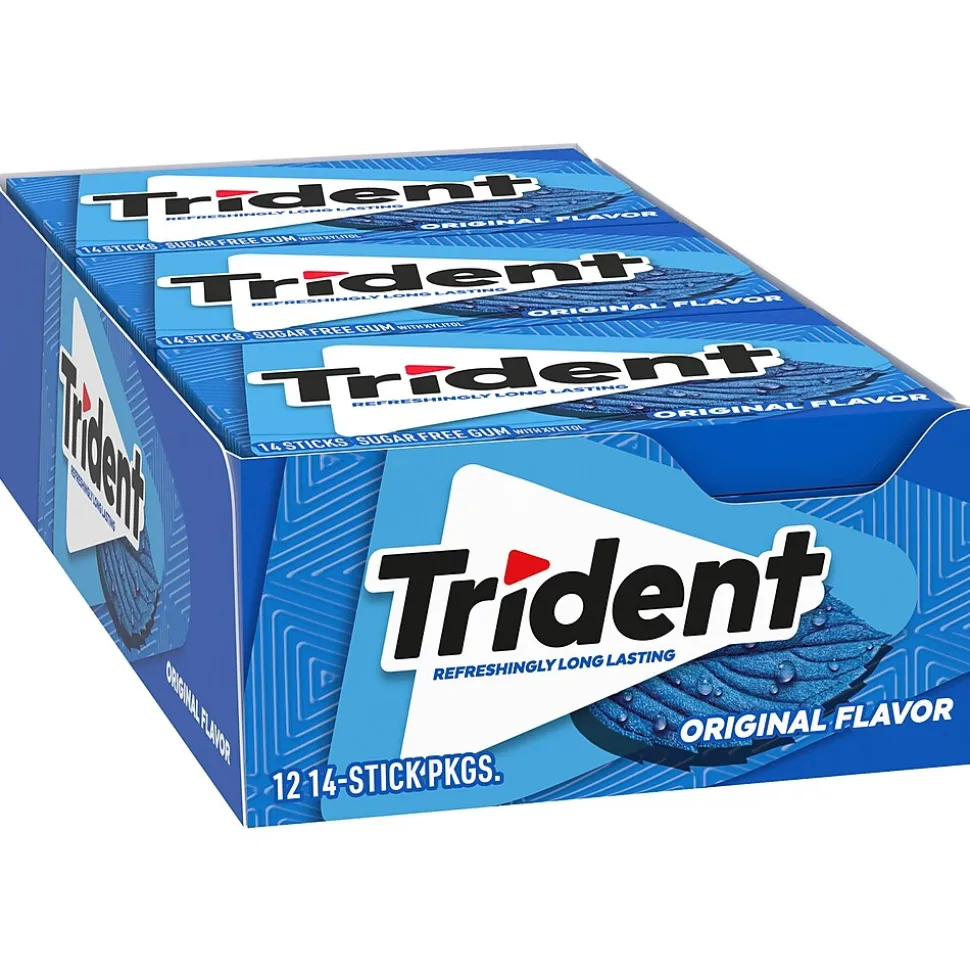 Trident Original Gum, 14 Pieces/Pack, 12/Box (MOZ01108)
