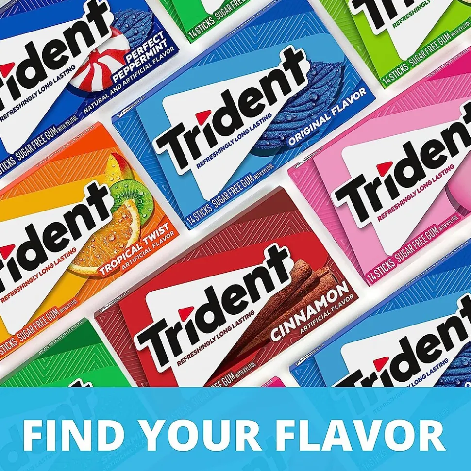 Trident Original Gum, 14 Pieces/Pack, 12/Box (MOZ01108)