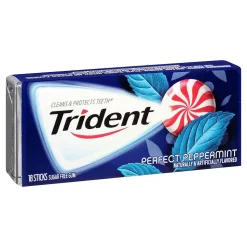 Trident Sugar Free Perfect Peppermint Gum, 14 Pieces/Pack, 12/Pack (209-02517)