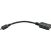 Tripp Lite 6" USB-A to Micro USB OTG Host Adapter Cable, Female to Male, Black (TRPU05206N)