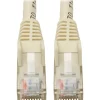Tripp Lite Cat6 GbE Gigabit Ethernet Snagless Molded Patch Cable UTP White RJ45 M/M 6in 6" (N201-06N-WH)