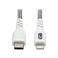 Tripp Lite Lightning USB Cable for Most Smartphones, White/Black (M102-003-HD)